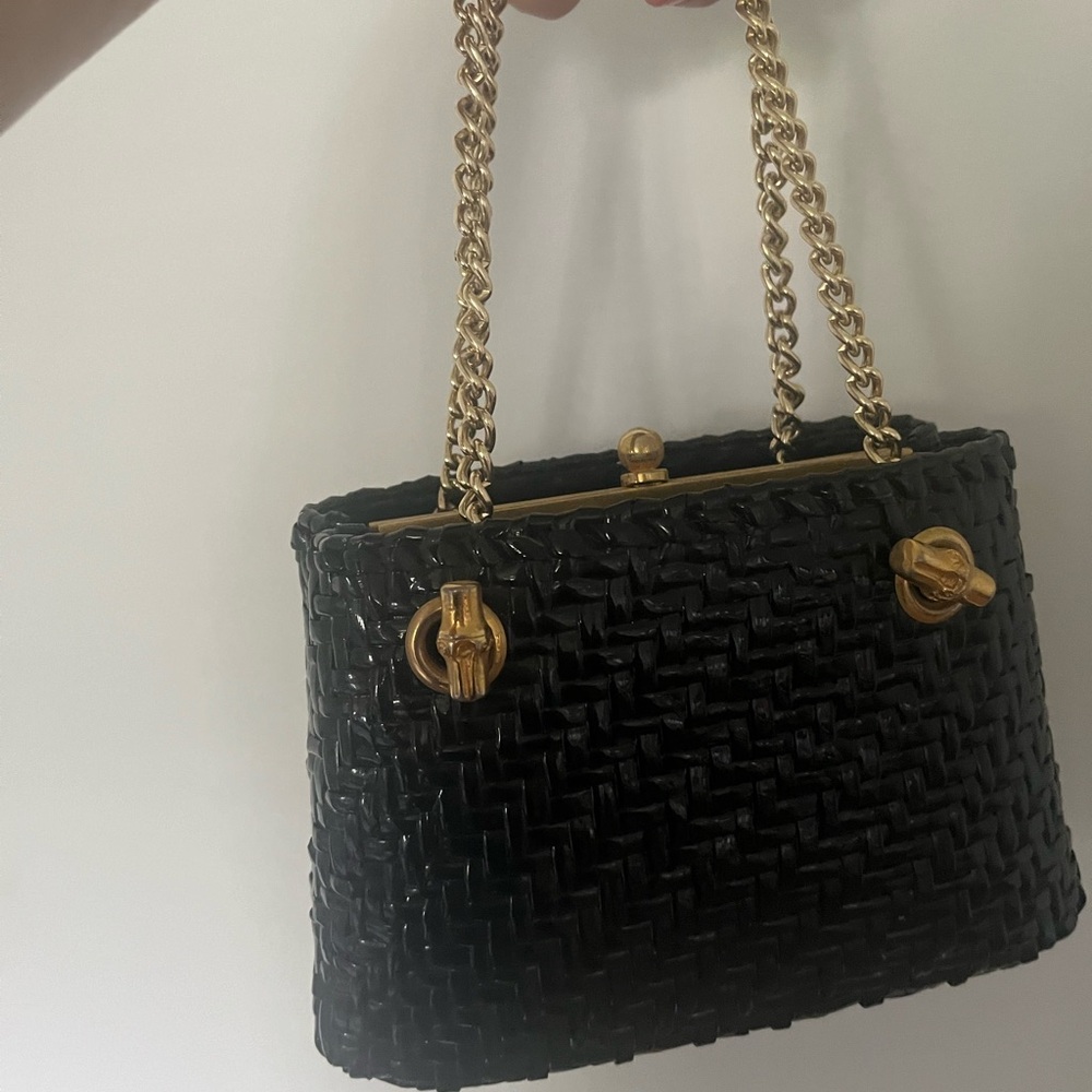 Hey Herbert Wicker bag with chain hardware and Gucci locks